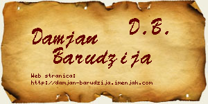 Damjan Barudžija vizit kartica